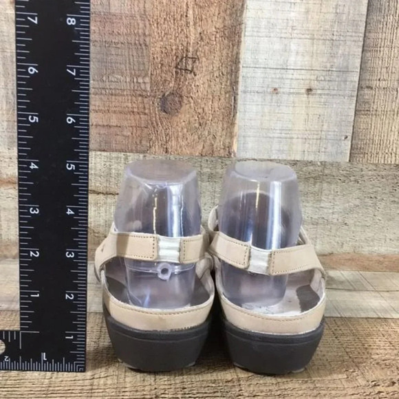 Spring Step Shoes Womens 41 Cream Cut‎ Leather Slingback Comfort Flats 9.5-10 - Picture 7 of 12